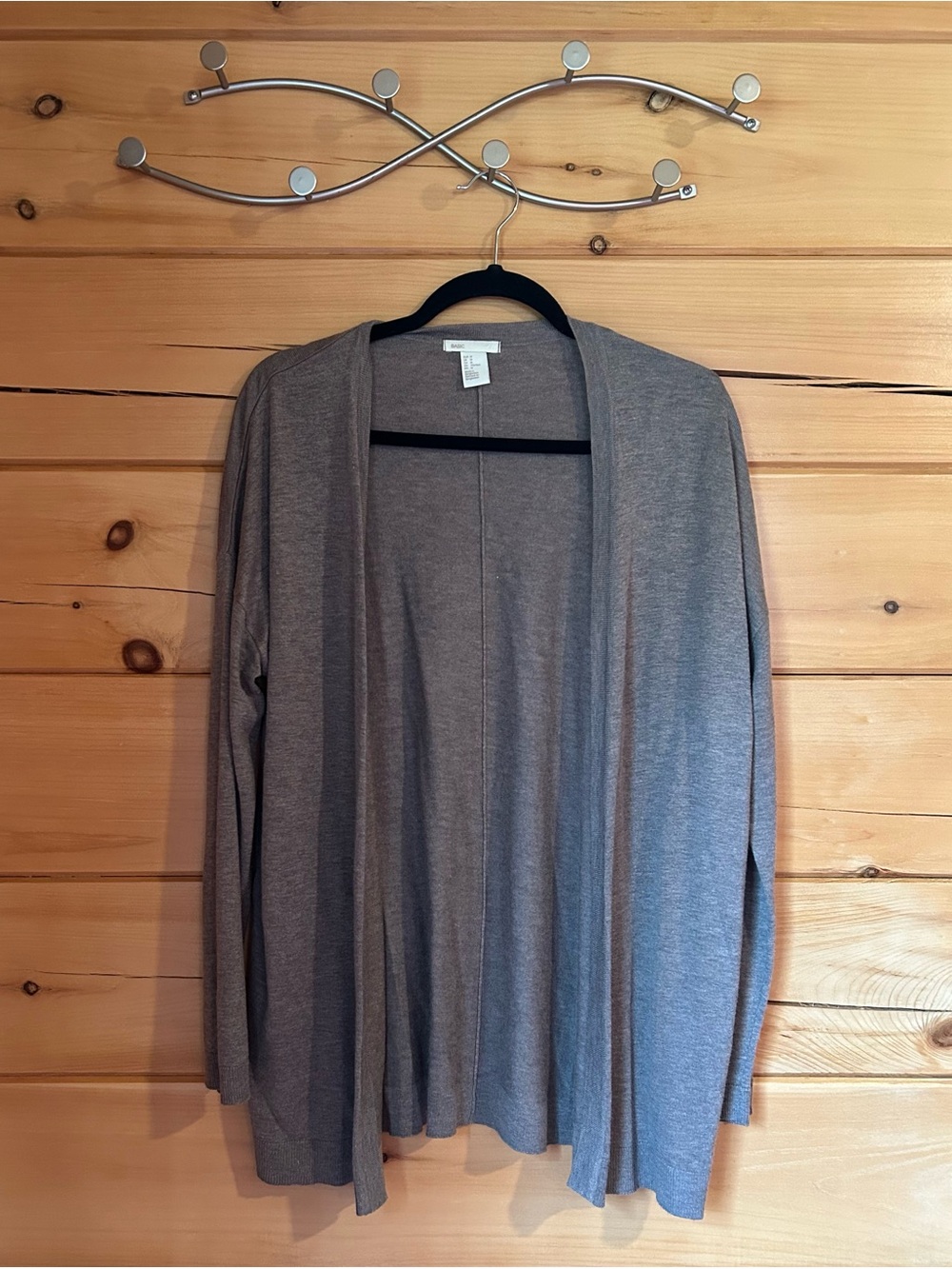 H&M Lightweight Tan Marbled Open-Front Women's Cardigan Sweater